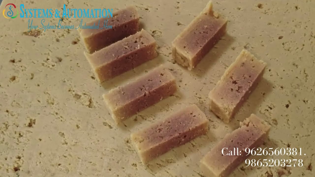 Hard  Mysore Pak Cutting Machine.  ⁨@systemsautomation6210