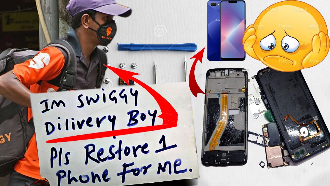 Restoration Destroyed Oppo A5s Phone For SWIGGY Delivery BOY.
