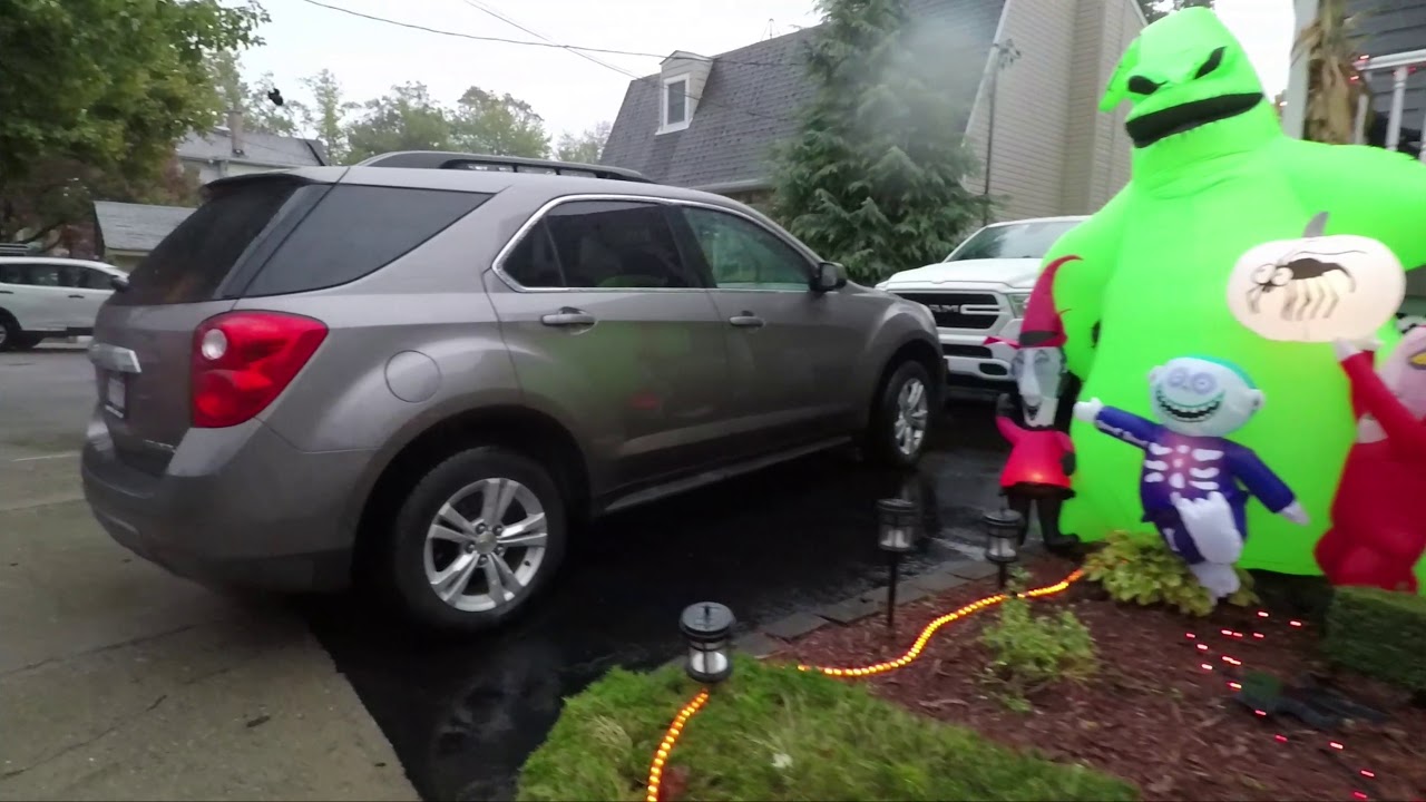 Taking a Walk in the October Rain - Halloween Decorations