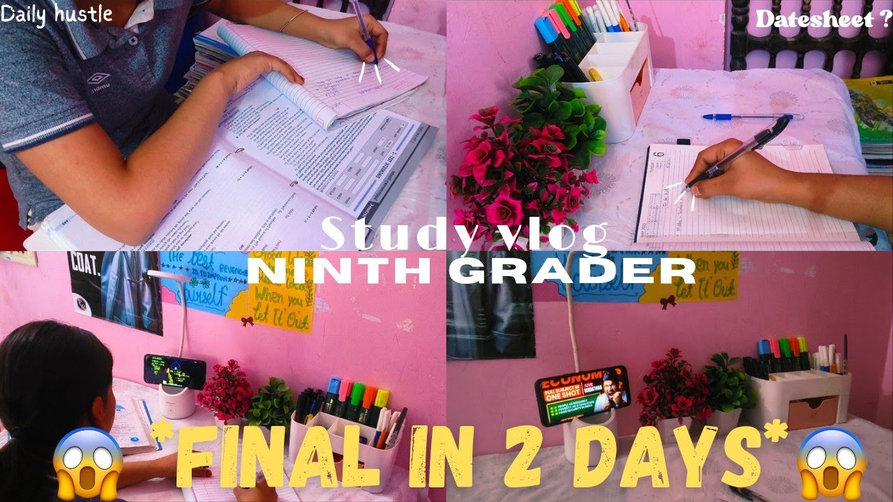 2 Days Left for Final Exams 😰📚 | Realistic Study Vlog | Last Minute Exam Preparation ✍️⏳| #9thgrader