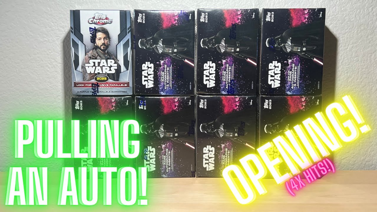 4 HITS in a ROW! 2023 Star Wars Topps Booster Box Opening!