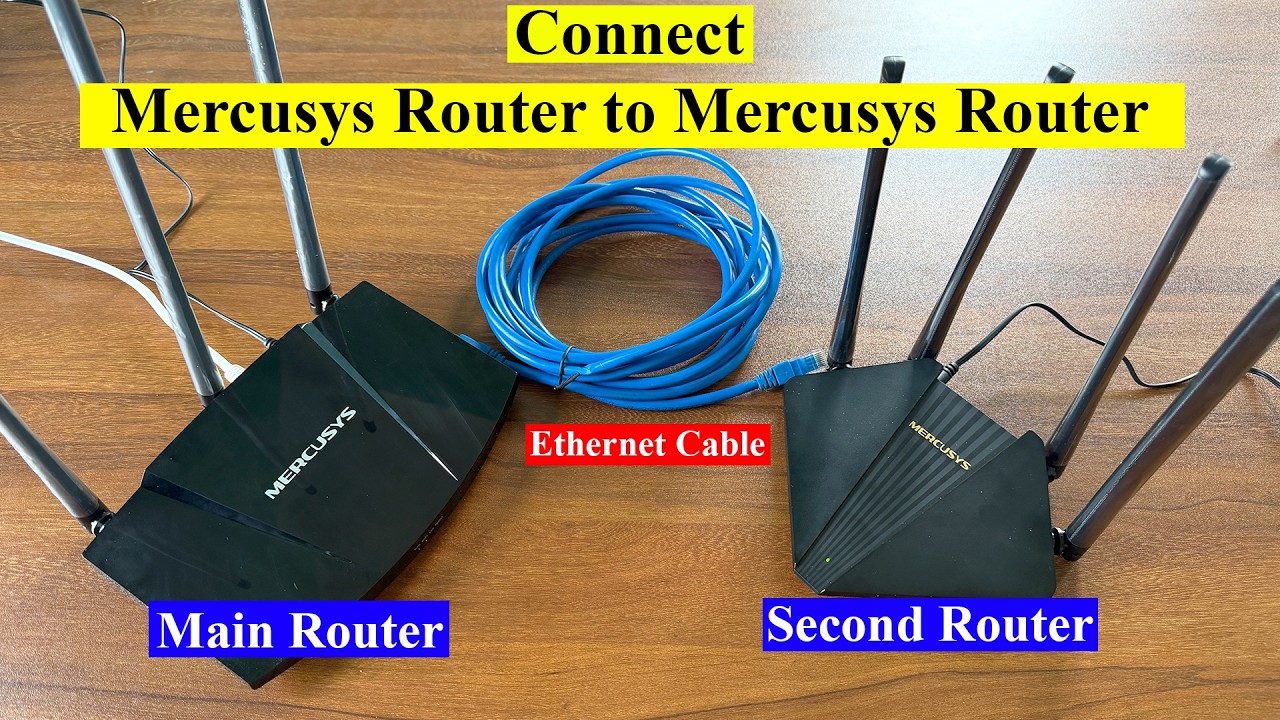 Как подключить роутер Mercusys к роутеру Mercusys с помощью кабеля Ethernet