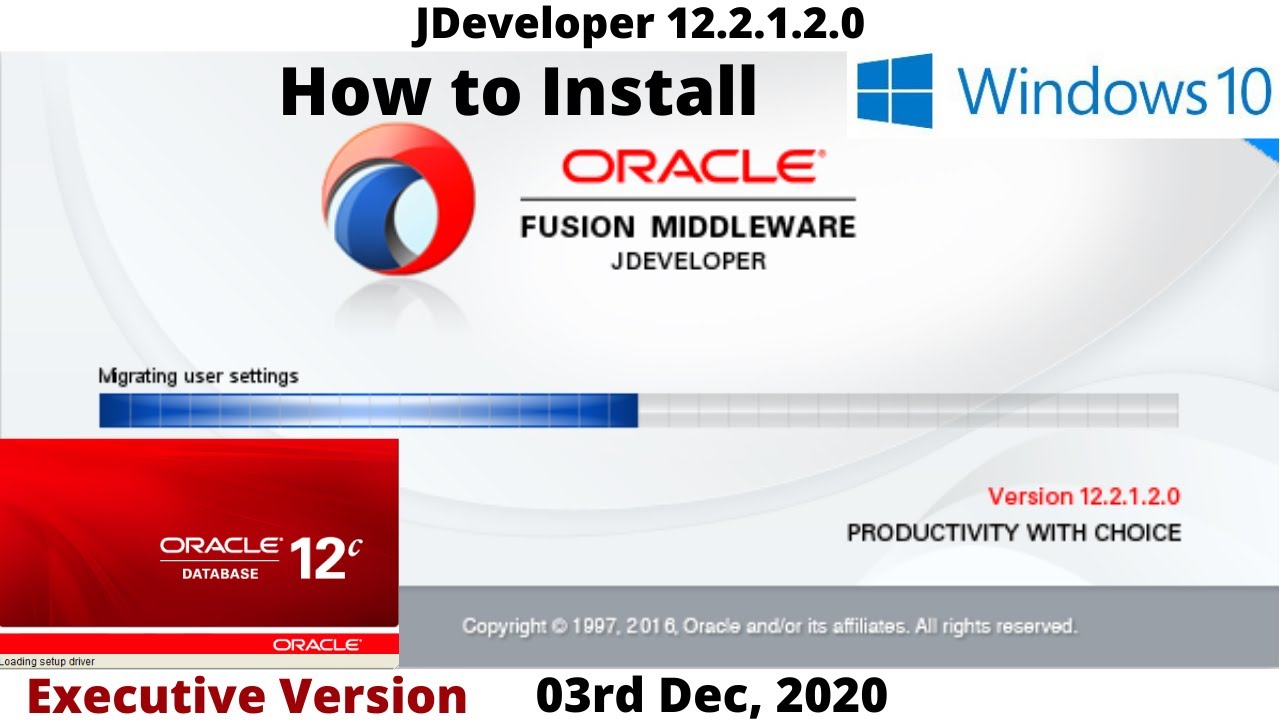How to Install Oracle JDeveloper 12c | 12.2.1.2.0 | ADF | Executive 8K