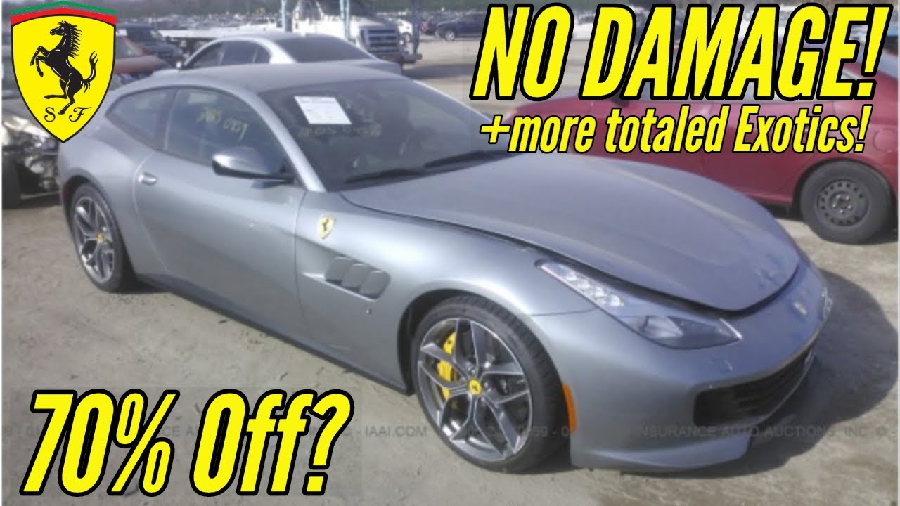 IAA: Cheapest Supercars at Salvage Auction! Ft. Flood Damaged Ferrari and Wrecked Nissan GTR!