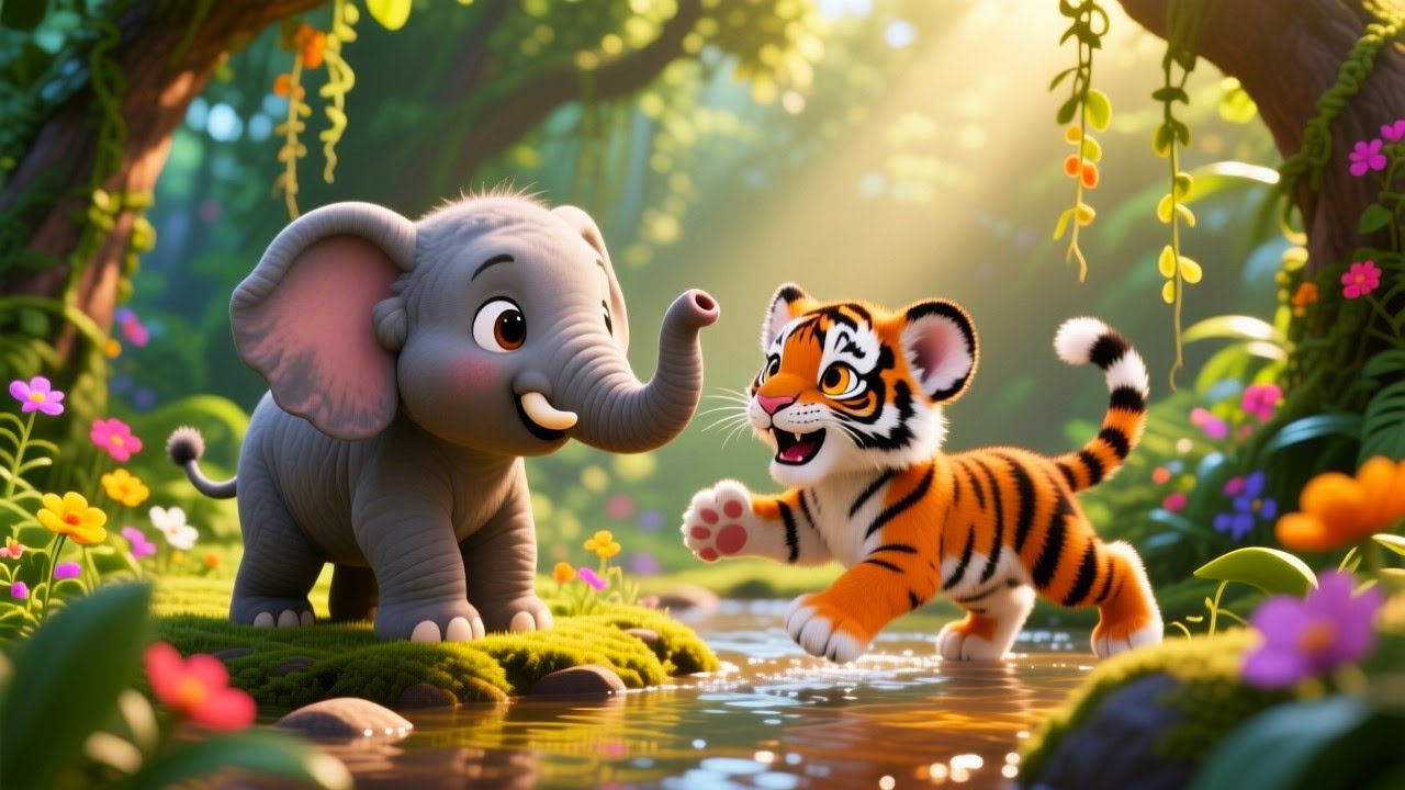 Jungla Veselă 🐯 | Cântec Pentru Copii Despre Animale și Natură