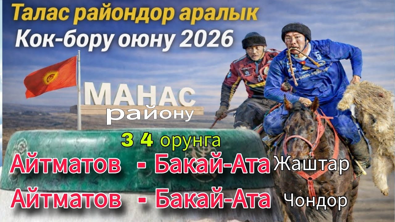 Талас райондор аралык Кок-бору оюну Манас району 2026
