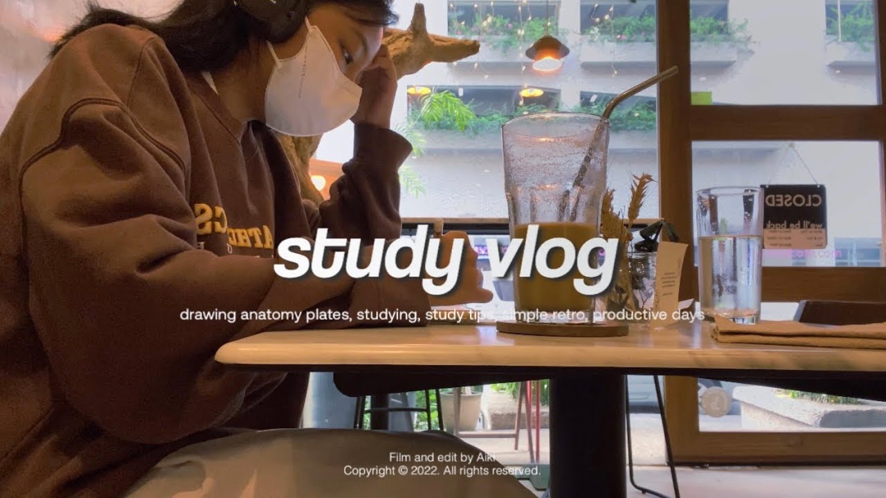 study vlog 🌱 drawing anatomy plates, some study tips, studying, ootds ft. Simple Retro