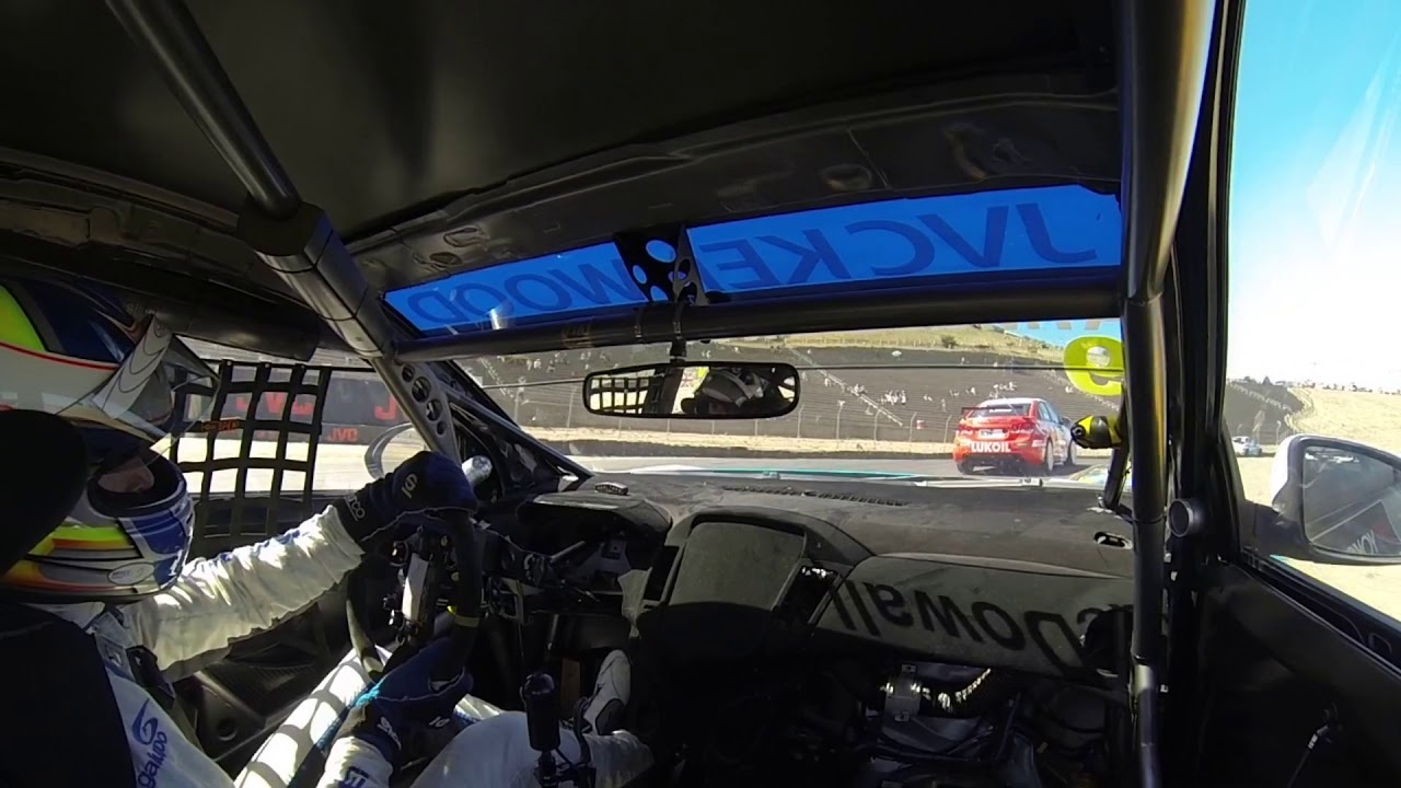 WTCC incar footage Chevy Cruze race at Sears Point 2013