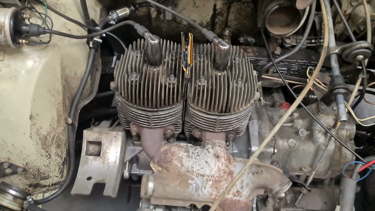 Trabant P601 first start after engine rebuild