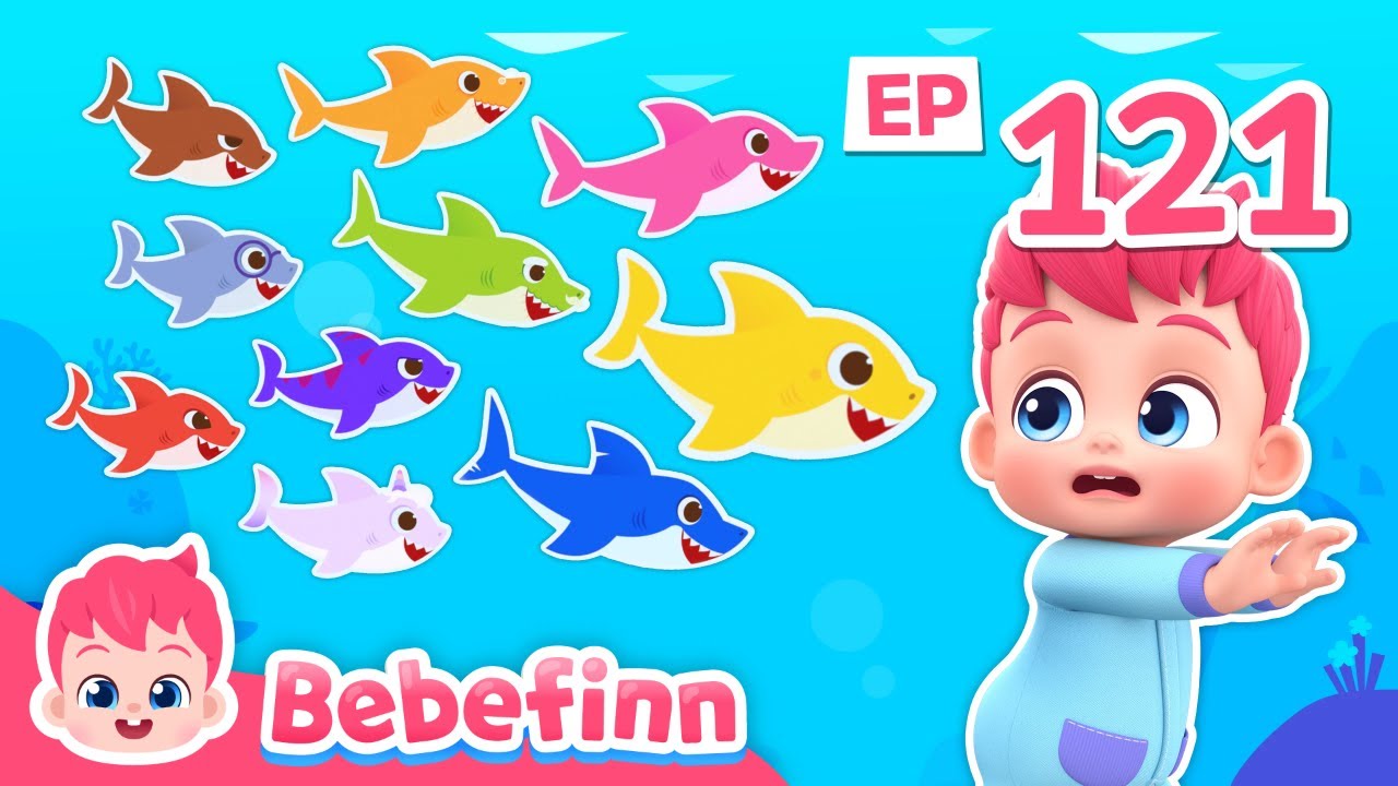 🔟🦈 Ten Little Sharks | EP121 | Bebefinn Nursery Rhymes for Kids