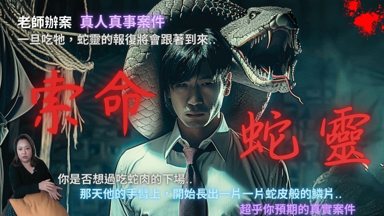 台男愛吃蛇肉竟被「蛇靈」索命纏身！背著180cm蛇靈驚悚過程&下場 老師辦案 恐怖靈異故事 真實靈異故事 童言鬼語 童仙姑 童童 鬼 鬼故事 動物靈 蛇靈 下蠱