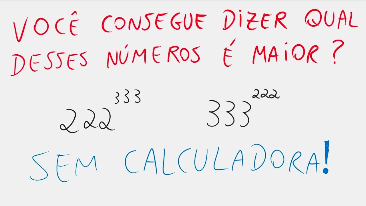 POUCOS conseguem dizer qual é maior. Mas é mais fácil do que parece! Sem calculadora!