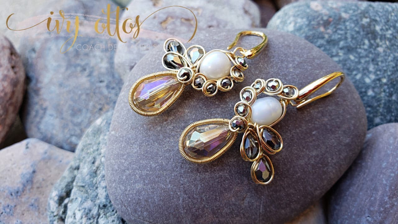 ARETES DE GOTA DE CRISTAL - Ivy Ottos Bisuteria