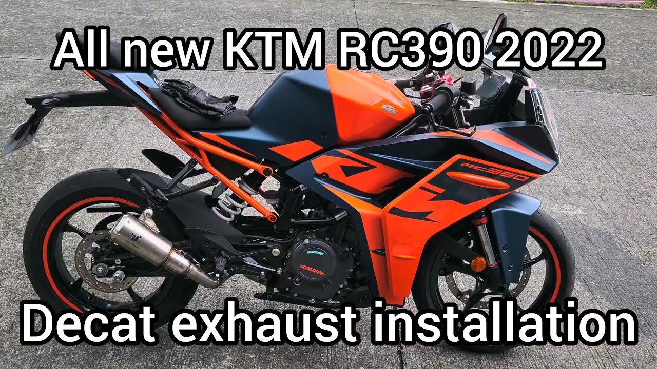 Cat Delete installation at Orion Muffler Shop, KTM RC 390 2022