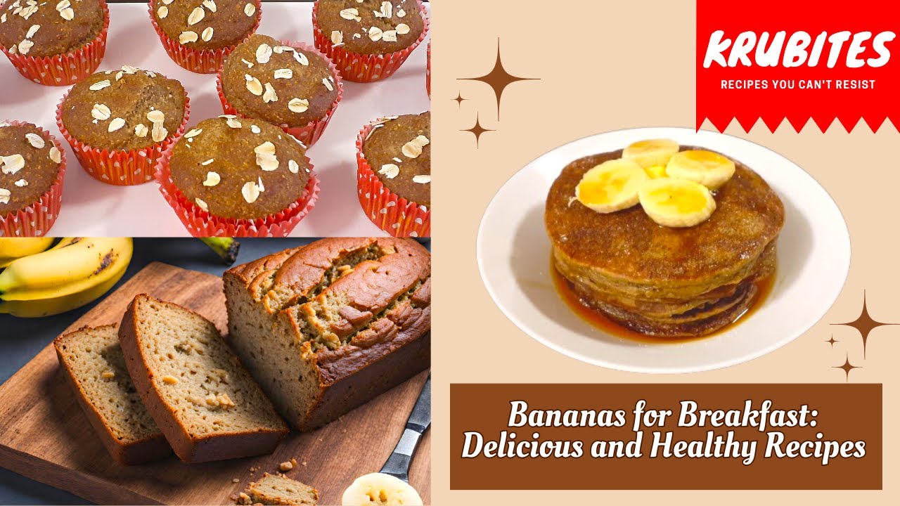 Healthy Banana Breakfast Recipes | Banana Oat Muffins | Banana Bread | Banana Apple Oats Muffins