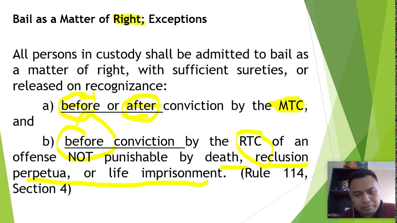 Criminal Procedure: Bail