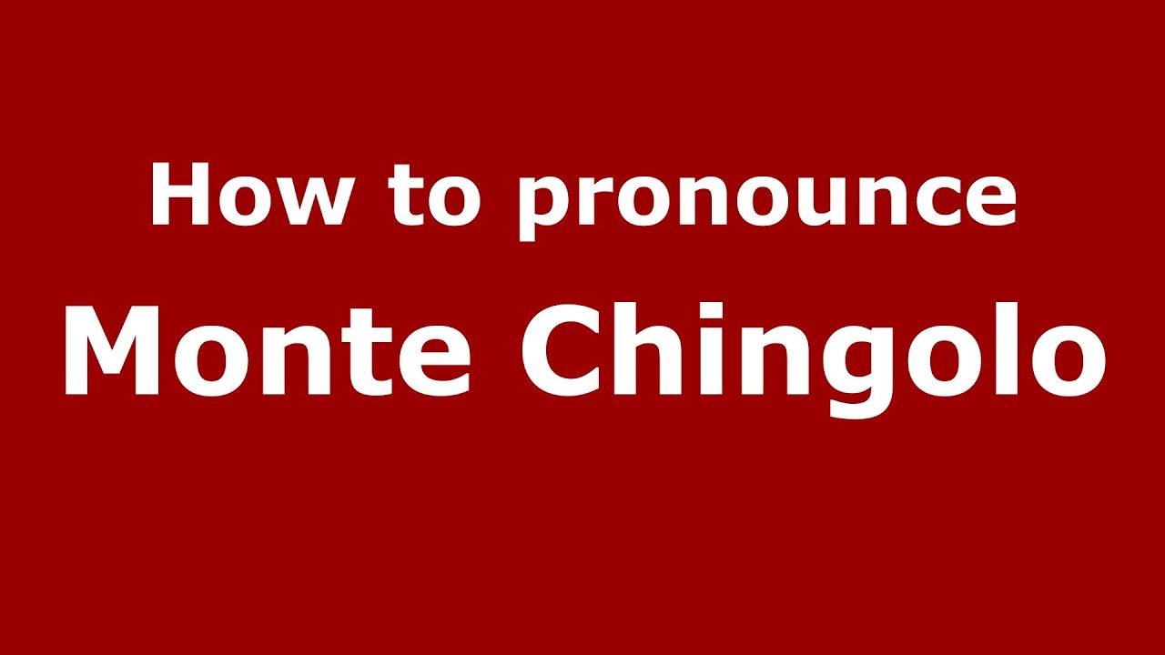 How to pronounce Monte Chingolo (Spanish/Argentina) - PronounceNames.com