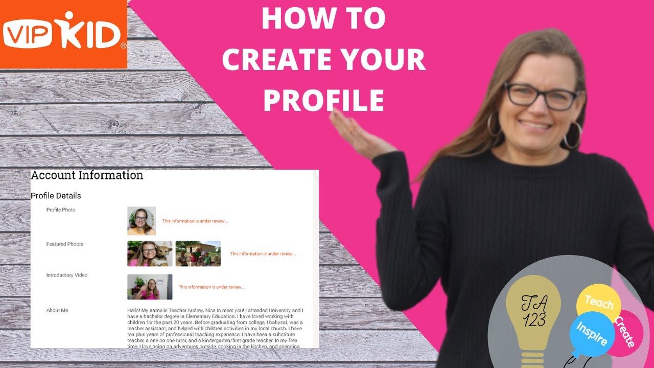HOW TO SET UP YOUR VIPKid PROFILE--ACTUAL PROFILE VIDEO RECODING