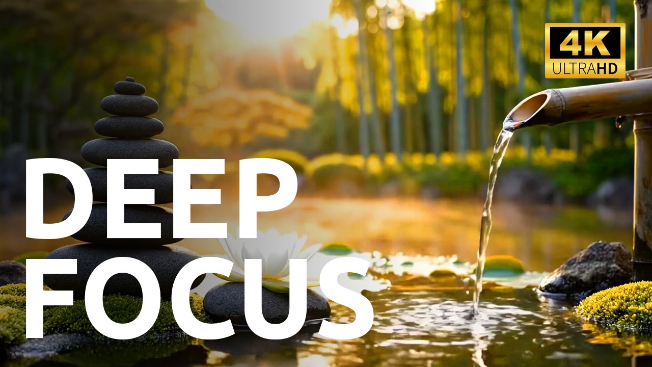 Relax with this Peaceful Water Garden! 💧 Japanese Water Fountain for Deep Focus & Productivity