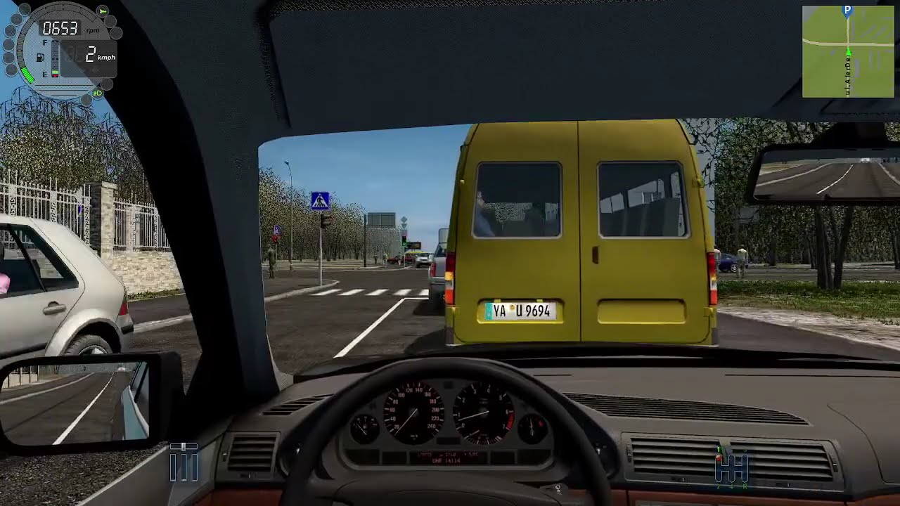 BMW 750i E38 City car driving
