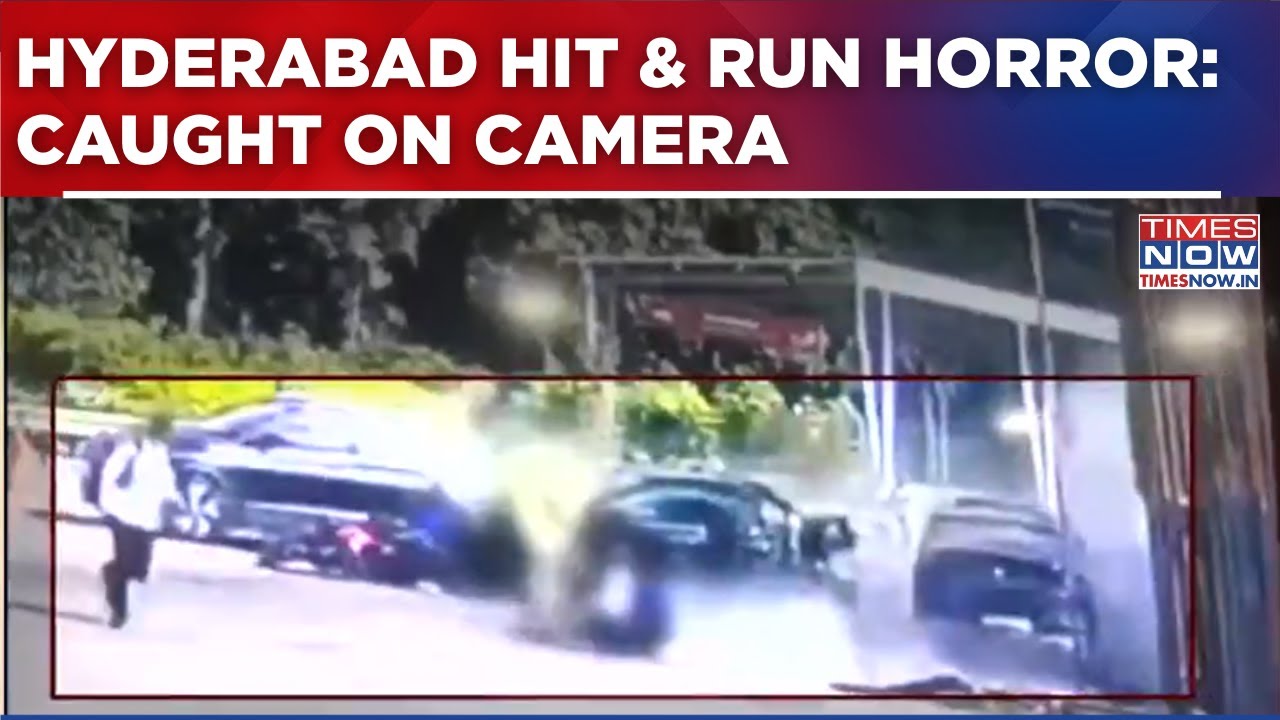 Hyderabad Hit & Run Horror: Caught On Camera; BMW Rams Two-Wheeler, Woman Injured | Watch