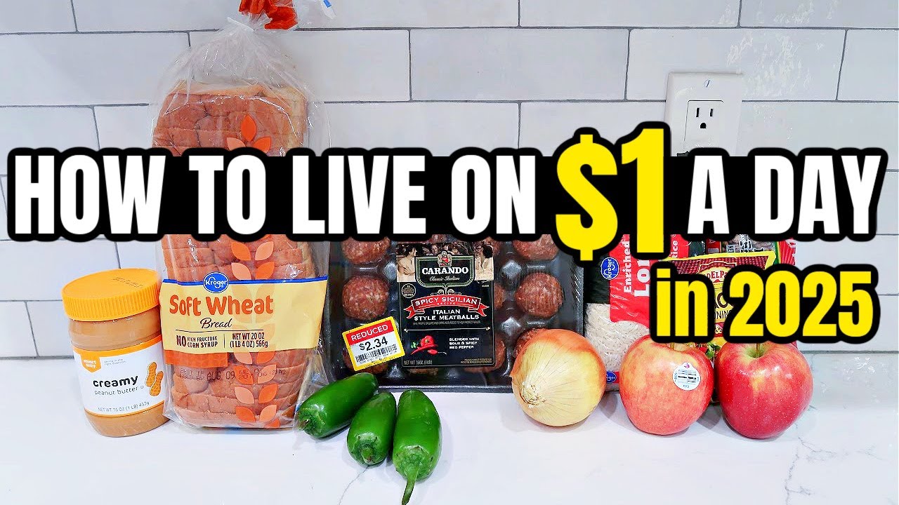 *ALL NEW* Eating For $1 A Day in 2025 (Full Week) | EXTREME GROCERY BUDGET PLAN | CHEAP MEAL IDEAS