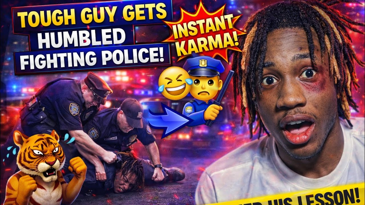 TOUGH GUY GETS HUMBLED FIGHTING POLICE! 