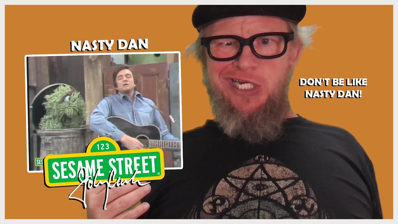 ДЖОННИ КЭШ И Оскар поют (УЛИЦА СЕЗАМ) Поют «Nasty Dan» - подлого старика!
