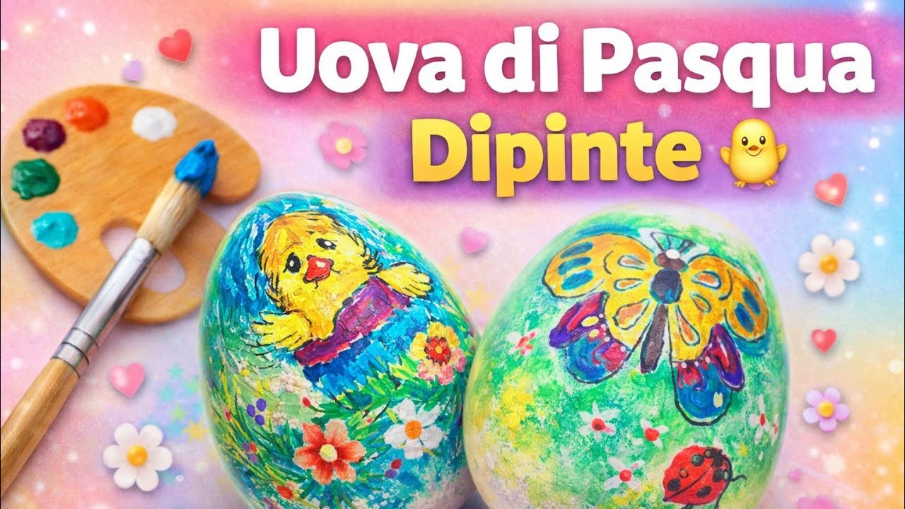 Uova di Pasqua Dipinte a Mano 🐣 | Attività Creativa Fai da Te