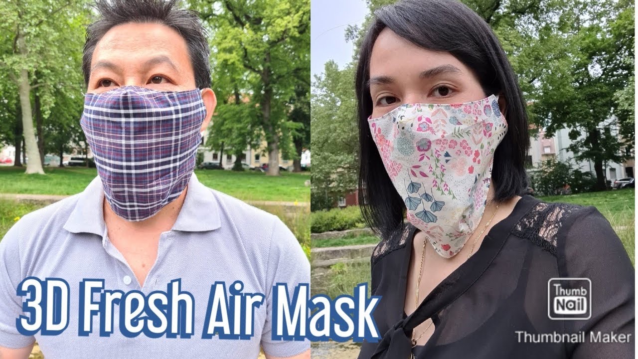 Breathable Face Mask Nr.3/Summer Face Mask/Fresh Air Mask/Maske nähen/coudre un masque/hacer cubrebo