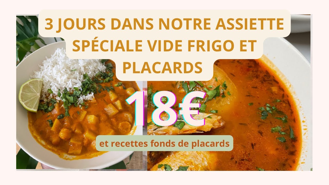 INFLATION : y faire face avec un petit budget Semaine spéciale vide frigo et placards