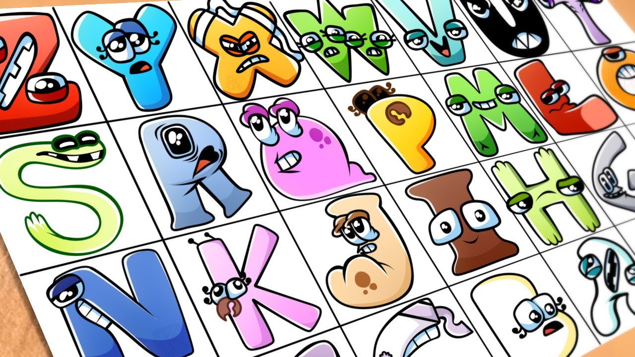 Drawing Alphabet Lore But it's Reverse (Z-А) / How to draw Alphabet Lore MEME