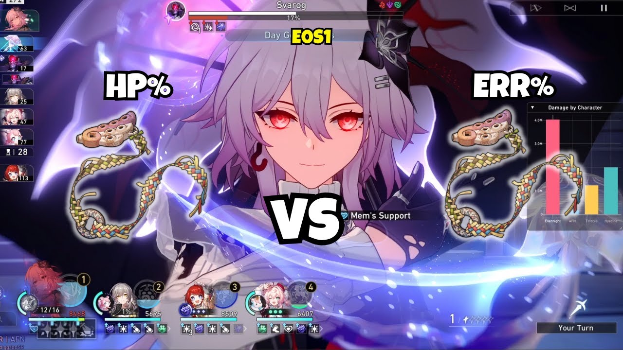Evernight (New March 7th) Hypercarry: HP vs ERR Rope | Honkai: Star Rail 3.6 Beta (V1)
