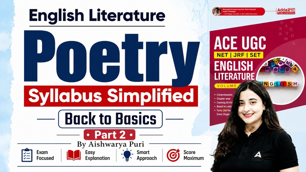UGC NET English Literature | UGC NET English Unit 2 Poetry | UGC NET English By Aishwarya Puri