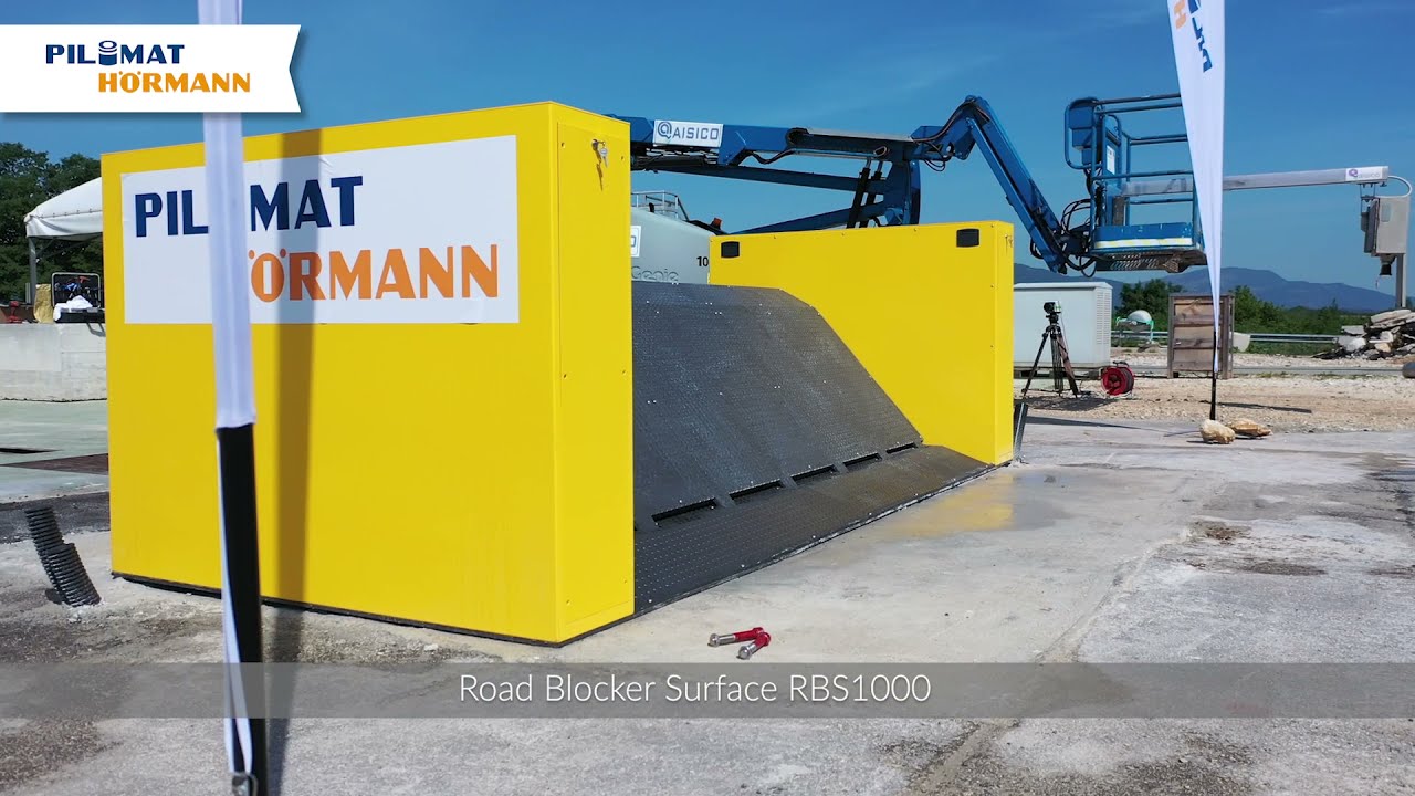 Crash test IWA14, PAS68, ASTM - Road Blocker Surface 1000