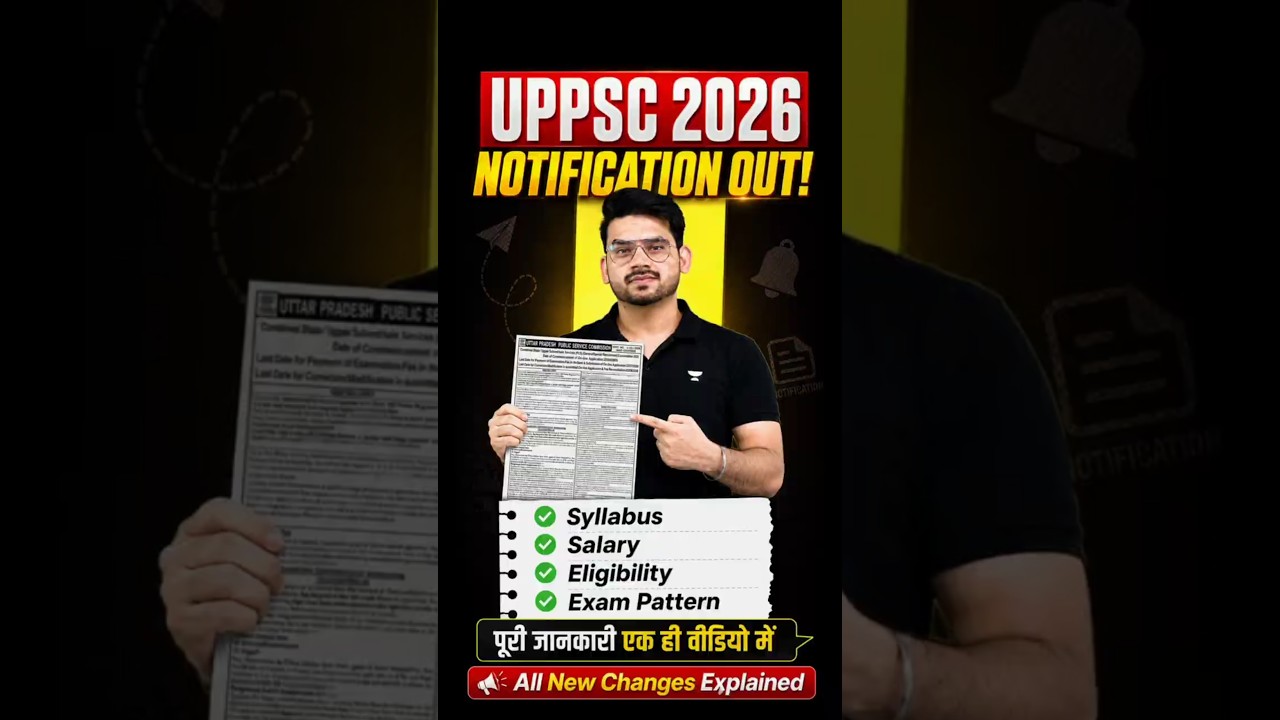 UPPCS 2026 Notification Out | Syllabus, Salary, Eligibility & Exam Pattern &ndash; Complete Details