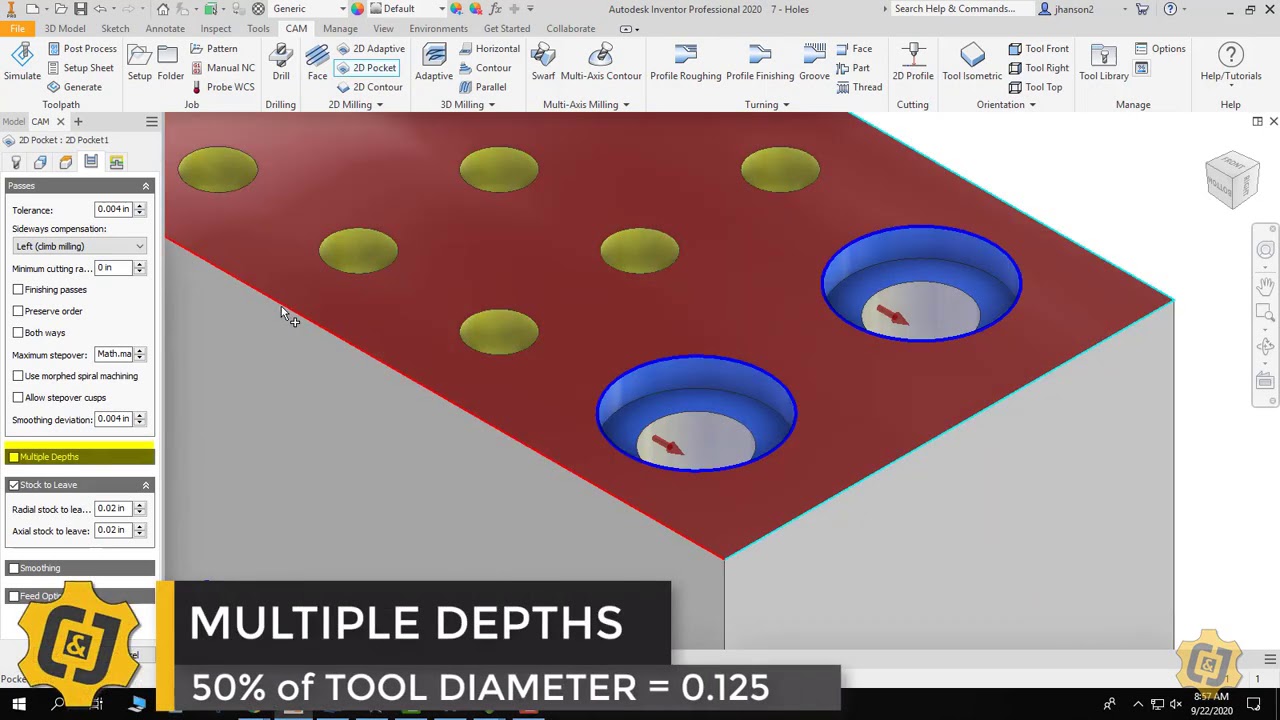 7 отверстий AUTODESK CAM