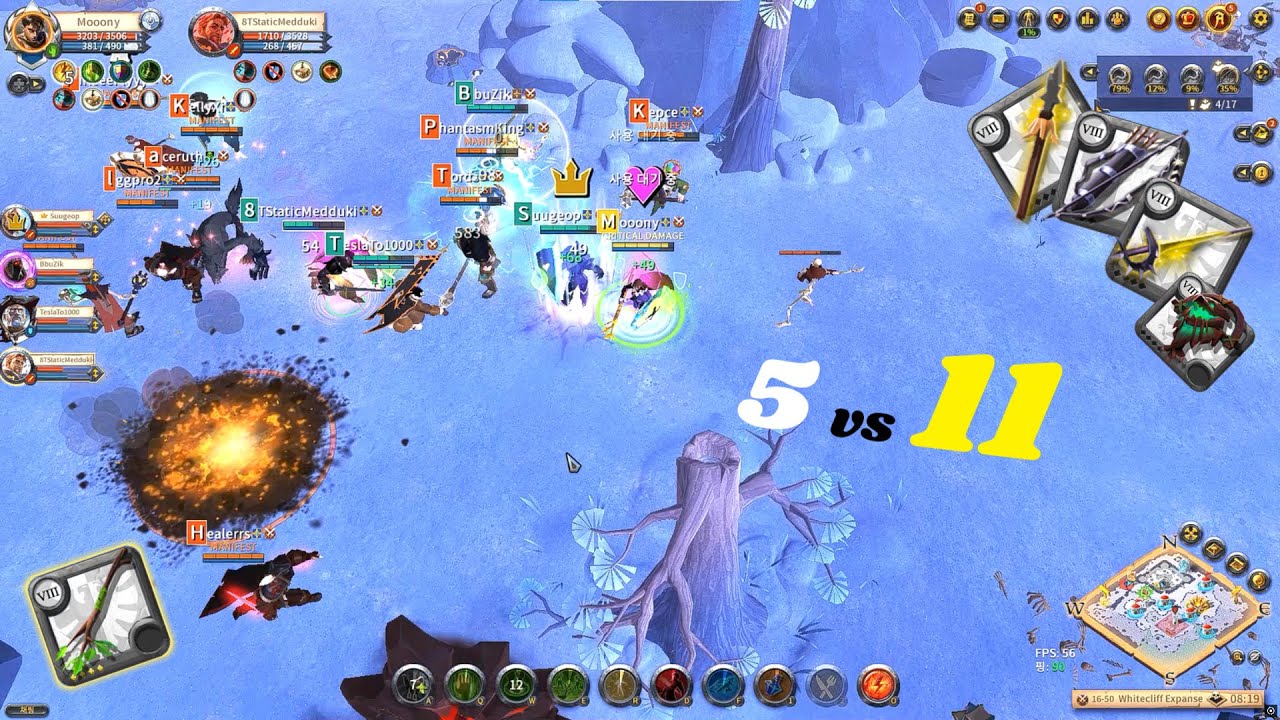 AlbionOnline I 5 vs 11I Heron Clap I East I 알비온 I Nature POV I smallscale I 블랙존 I 동부