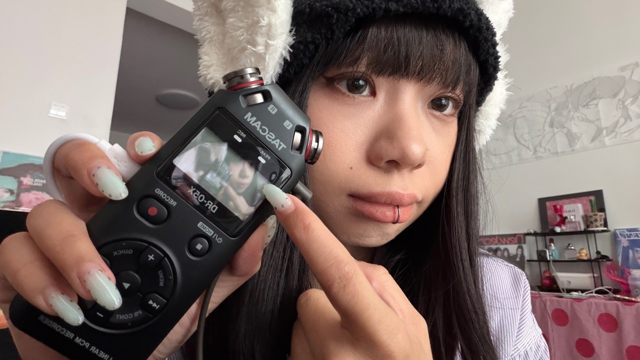 ASMR TASCAM TINGLES | mic biting, mic touching, lipstick on mic, mic waving rambles