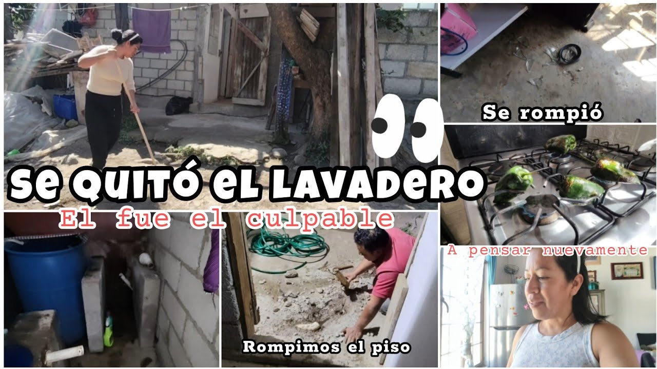 Quitando el lavadero 🙈Se tapó la tubería 🔧⛏️ Vlog DE mi día 