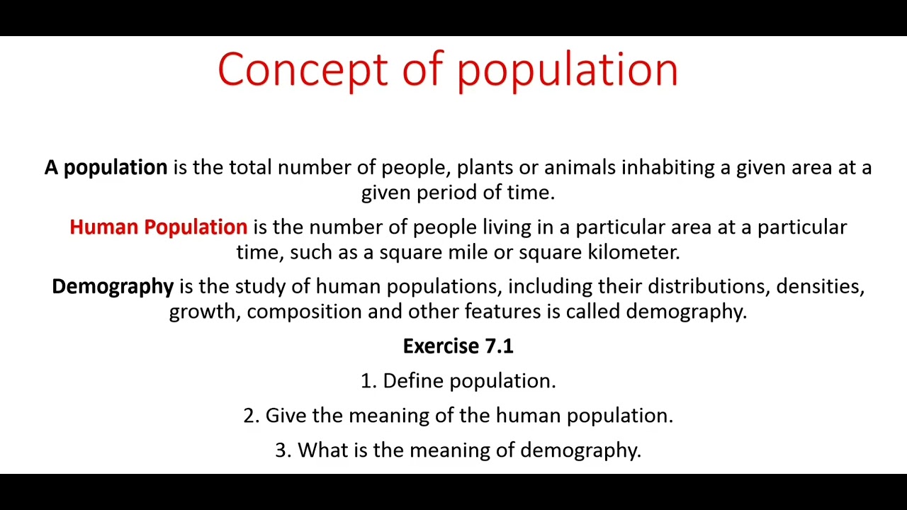 Concept of population 