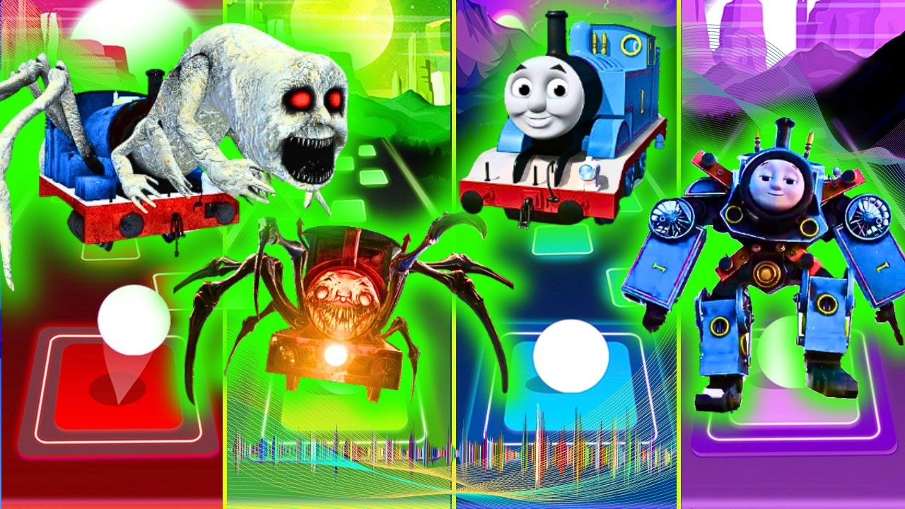 Cursed Percy The Tank vs Choo Choo Charles vs Thomas The Train vs Skibidi Thomas Tiles Hop
