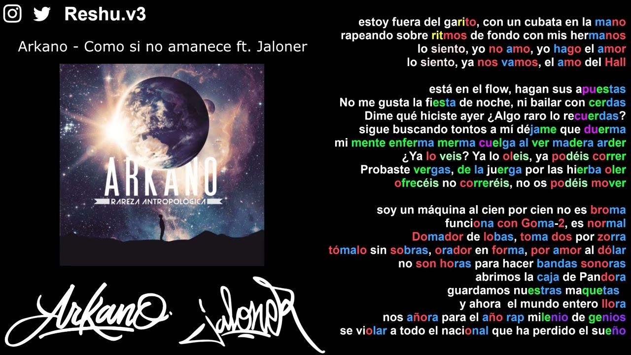 Como si no amanece -  Arkano x Jaloner - Rimas x Métrica x Skills