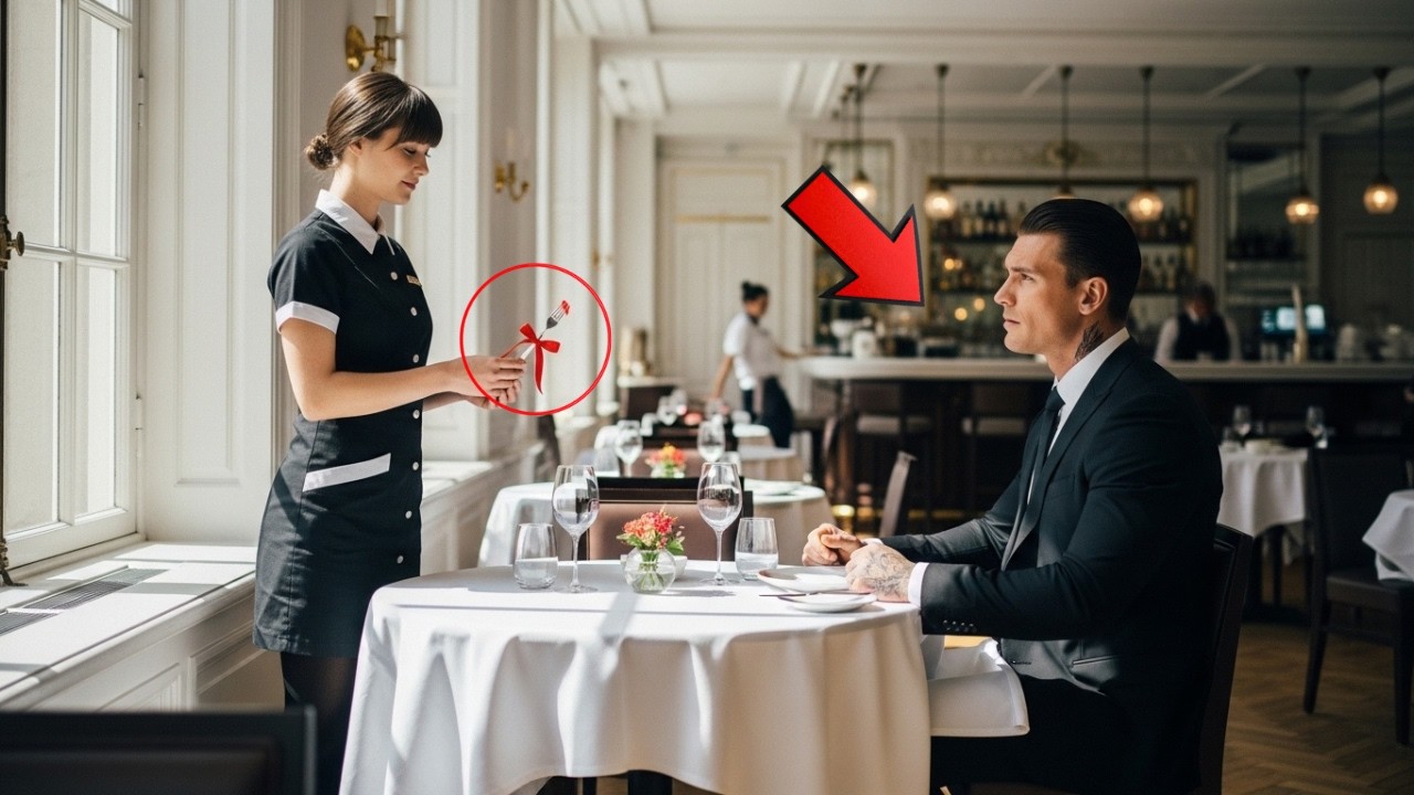 The Waitress Tied a Red Ribbon to His Knife — The Mafia Boss Smiled, “I’ll Take the Warning.”