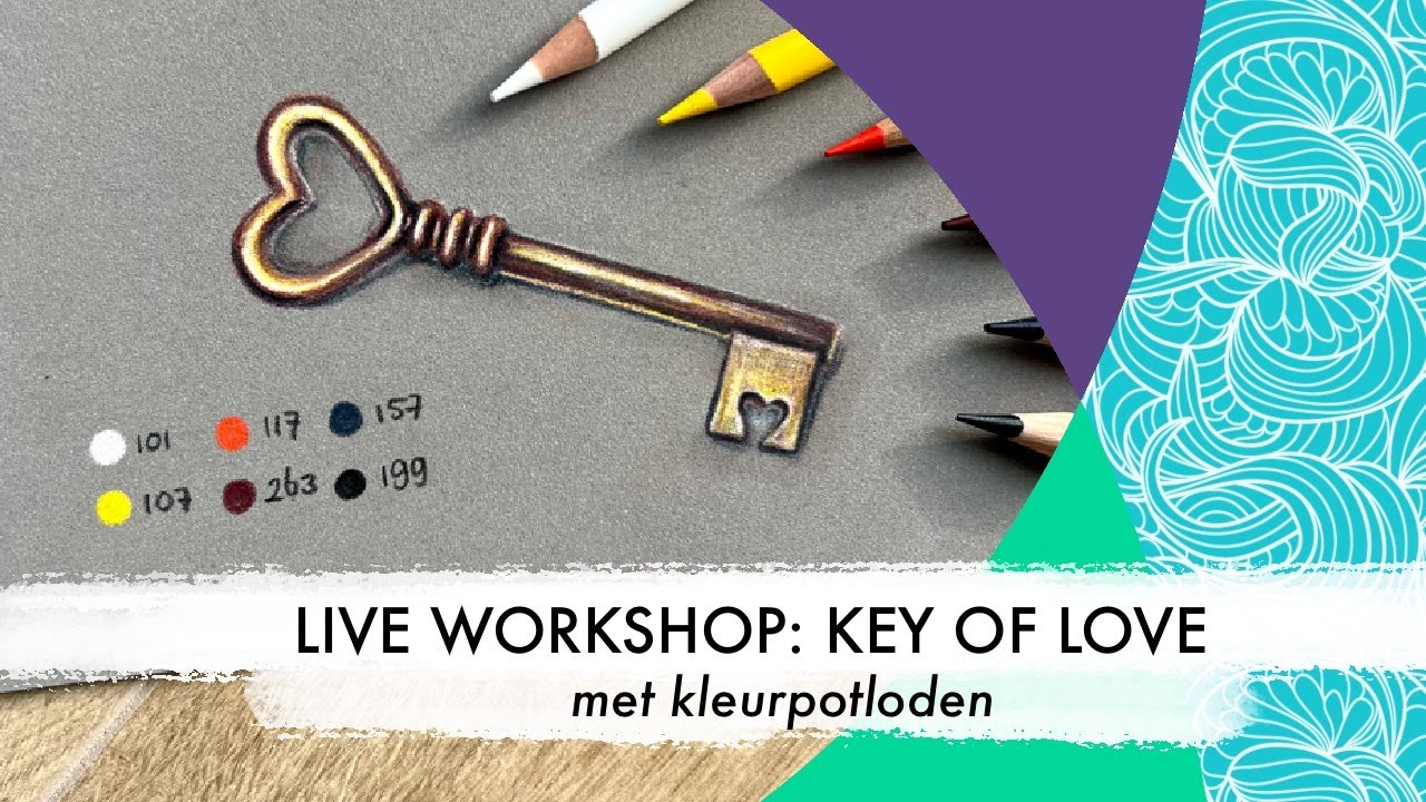 Live workshop 'Key of love' | Kleurpotloden