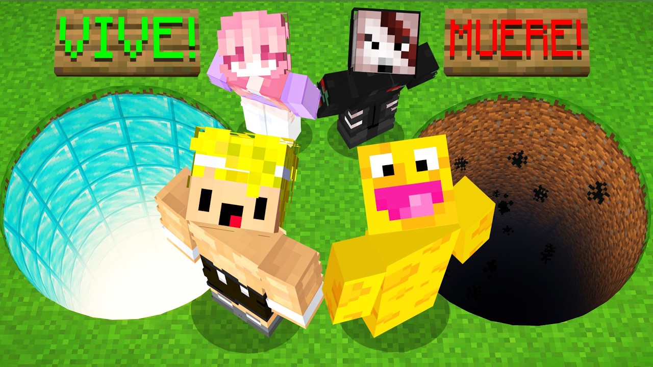Si ENTRAS al AGUJERO EQUIVOCADO MUERES en Minecraft