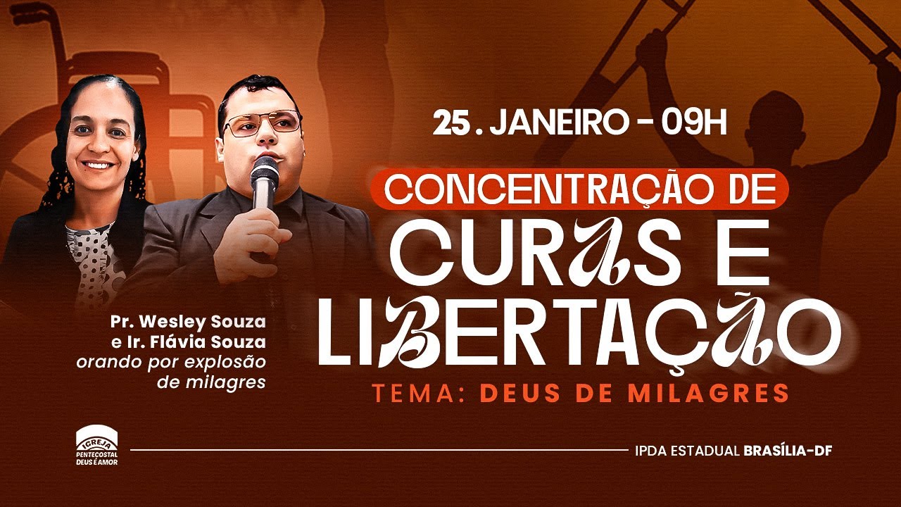 09h | IPDA AO VIVO | CONCENTRAÇÃO CURA E LIBERTAÇÃO: 