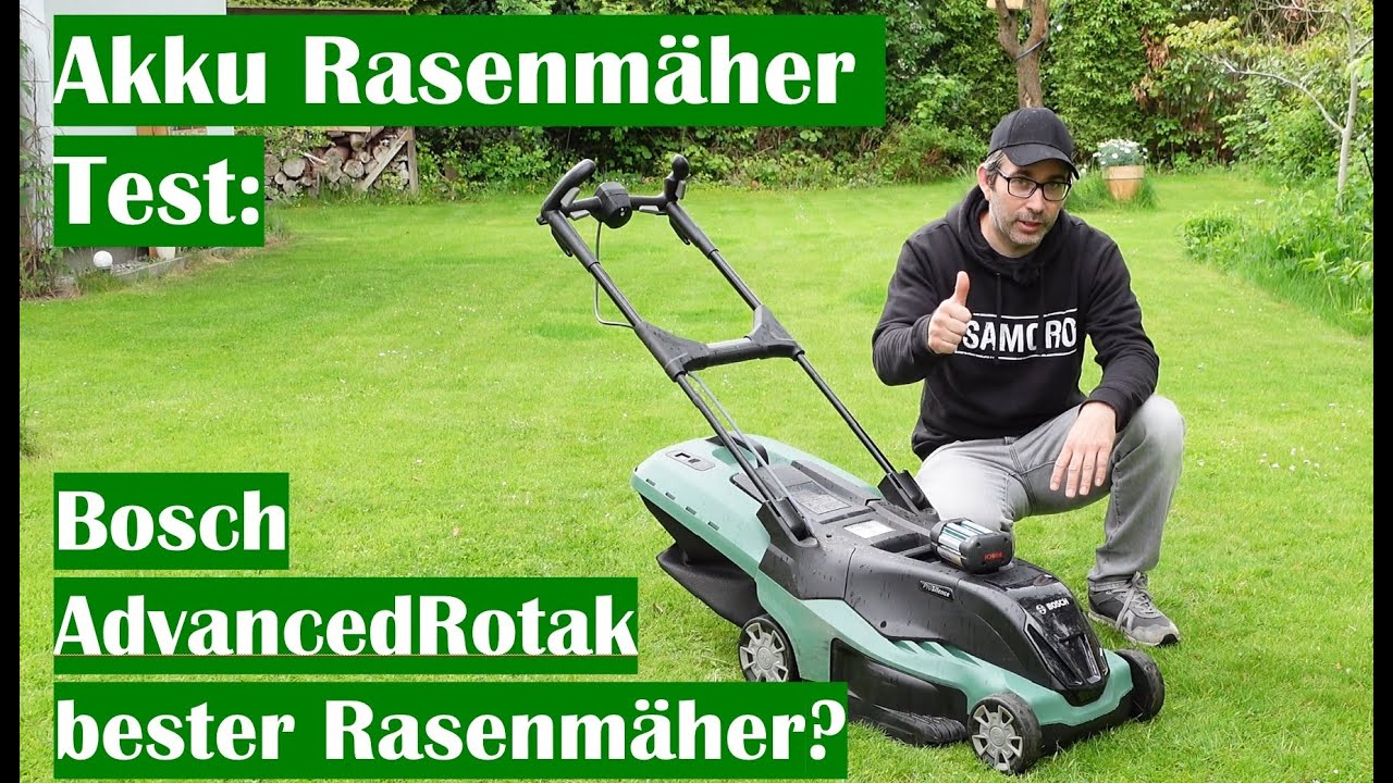 AKKU RASENMÄHER TEST: Ist der Bosch AdvancedRotak der BESTE Akku Rasenmäher? - meine Erfahrungen 🍀🍀🍀