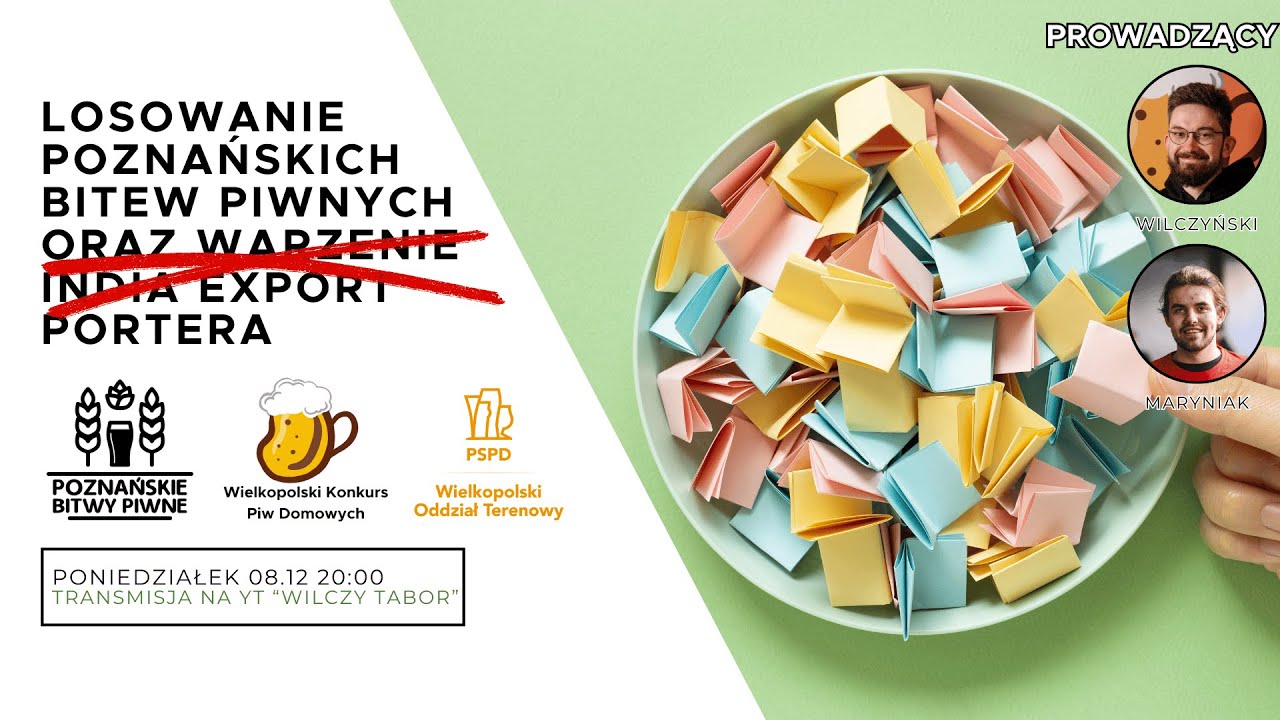 🔴 Losowanie Poznańskich Bitew Piwnych!