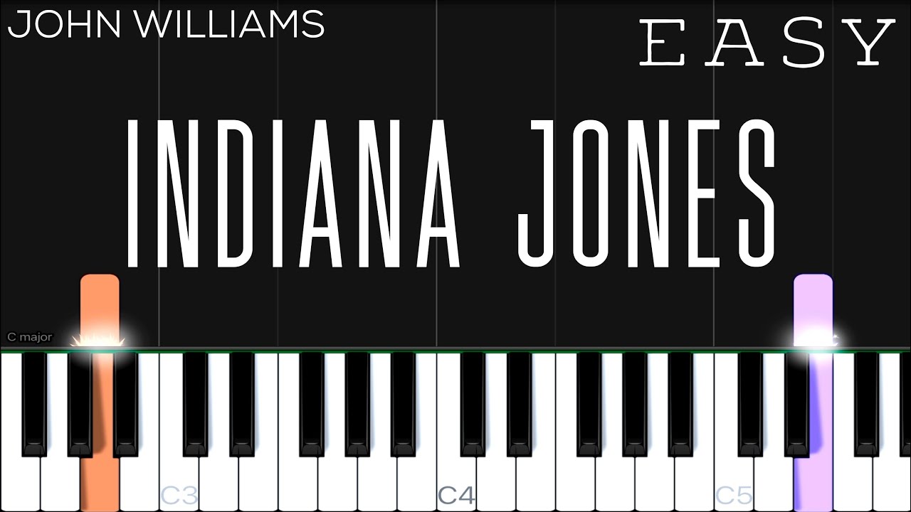 Indiana Jones Theme - Raiders Of The Lost Ark | EASY Piano Tutorial